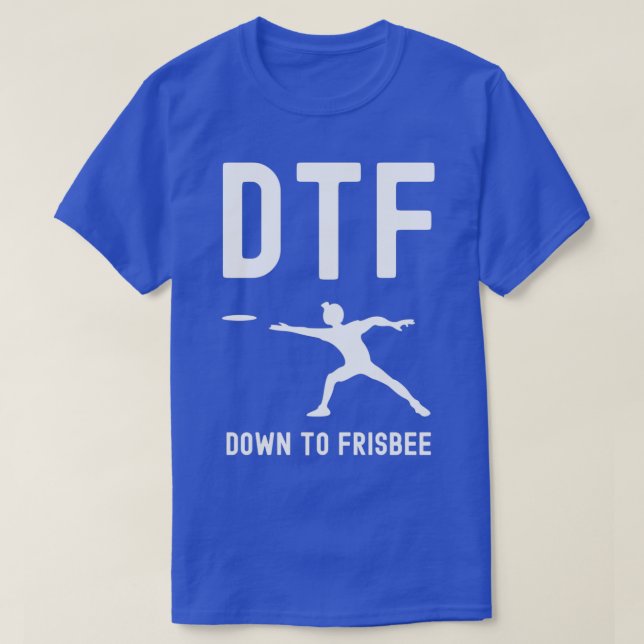 DTF ned till Frisbee Classic TShirt T Shirt (Design framsida)