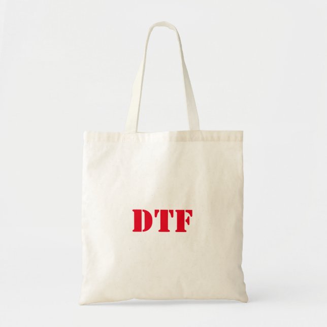 DTF SHOPPER TOTE BAG REUSABLE TYGKASSE (Framsidan)
