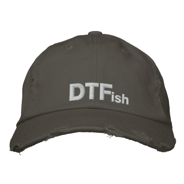 DTFish - Finny Fishing Broderad Keps (Framsida)