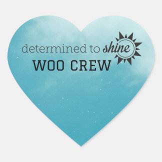 DTS WC-stämplar Hjärtformat Klistermärke