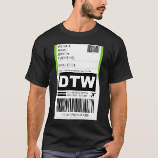 Dtw Detroit Michigan Metropolitan Wayne County Int T Shirt
