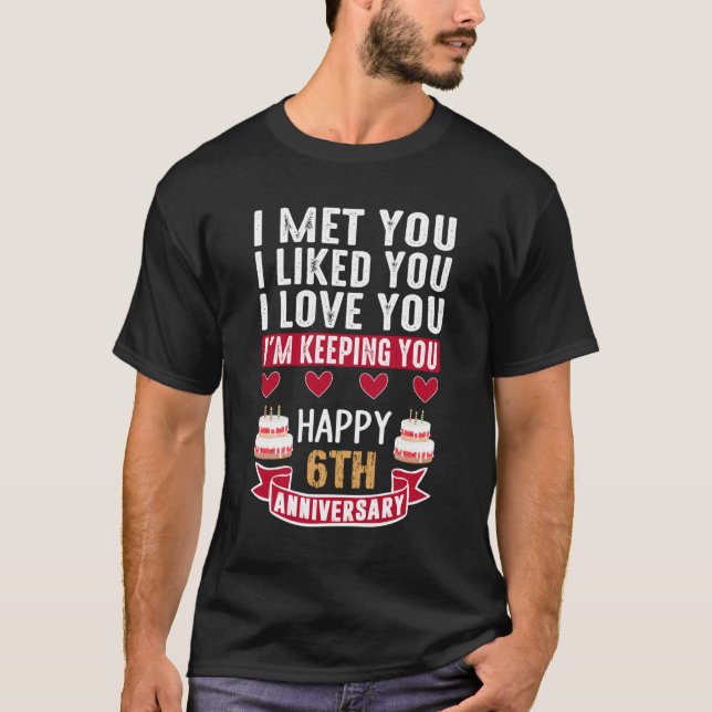 Du, 6e Bröllop-årsdagen för par T Shirt (Framsida)