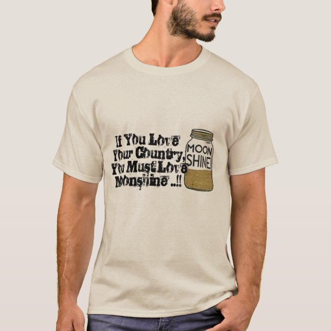 du älskar ditt land som du måste älska t shirt (Framsida)