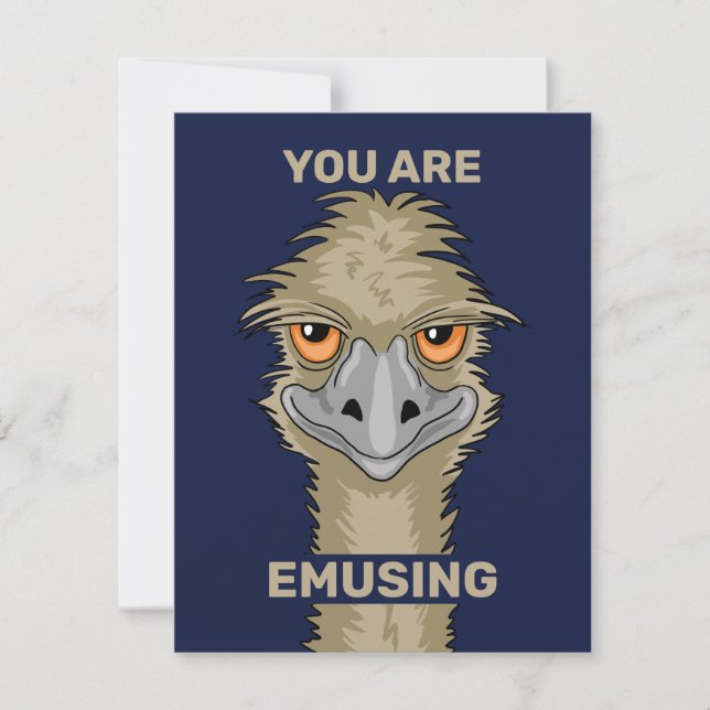 Du använder Funny Emu Pun Kort (Framsida)
