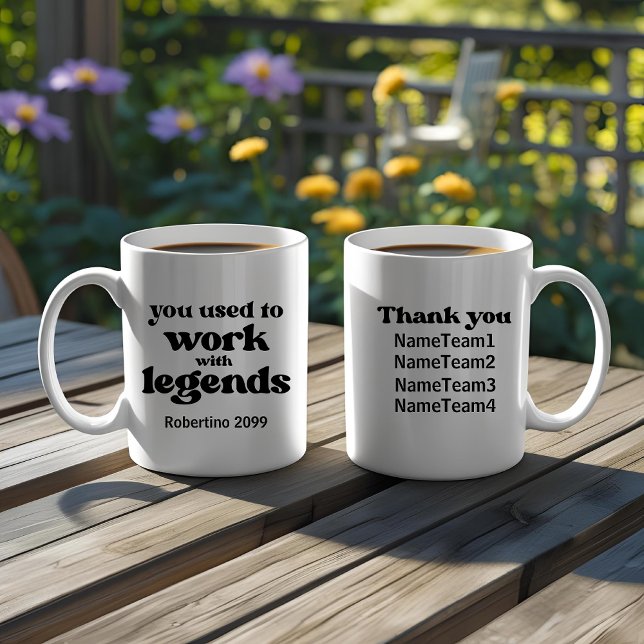 Du Användes För Att Arbeta Med Legender Rolig Pens Kaffemugg (Skapare uppladdad)