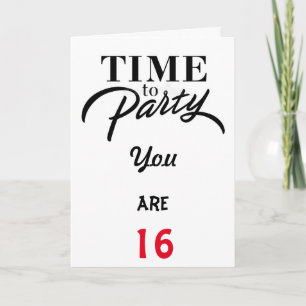 DU ÄR **16** TID TILL "CELEBRATE" ***DU** KORT