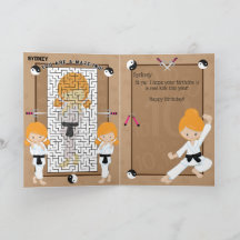 Du är A-Maze-ing Ginger Girls Karate Birthday