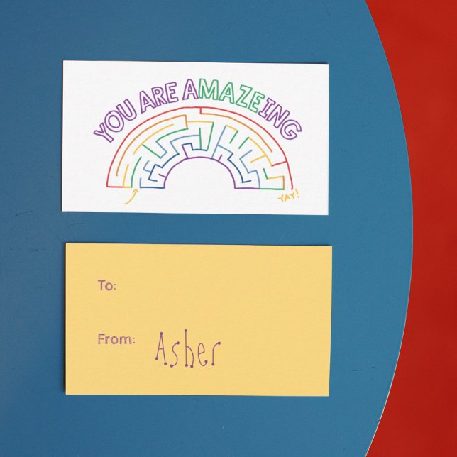 Du är A-Maze-Ing Valentine Anteckningskort (You are a-MAZE-ing classroom Valentine's Day cards)