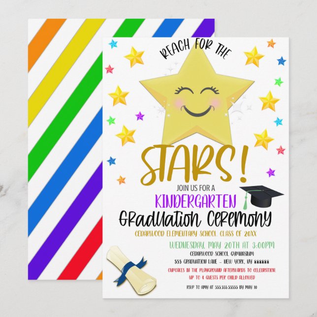 Du är A Star-barn Grad Ceremony inbjudan (Fram/baksida)