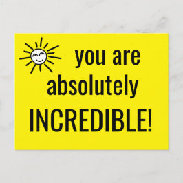 du är absolut OTROLIG Positiv offertcute Vykort