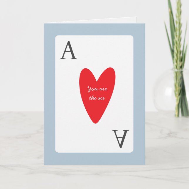 Du är Ace i mitt hjärta Kärlek Helgkort (Framsida)