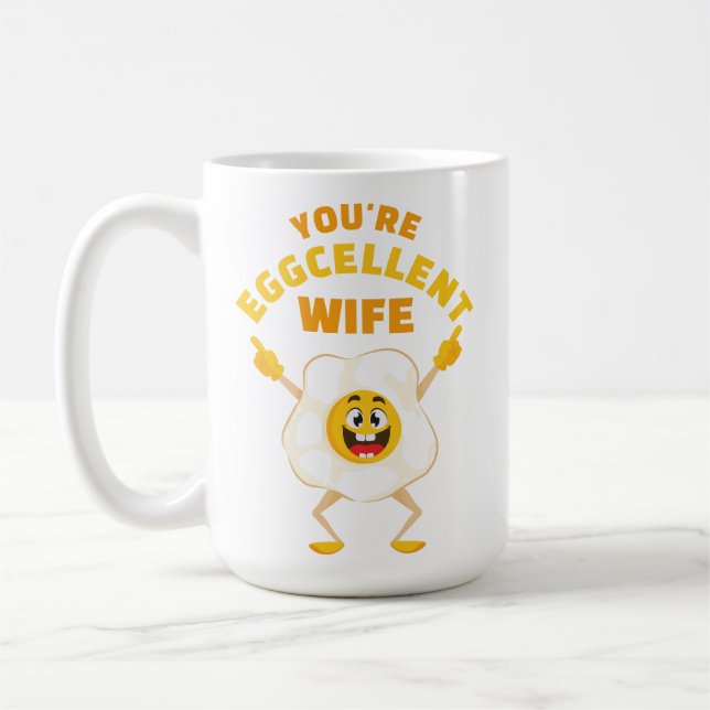 Du är Äggcellent frun-årsdag Cute Funny Egg Kaffemugg (Vänster)