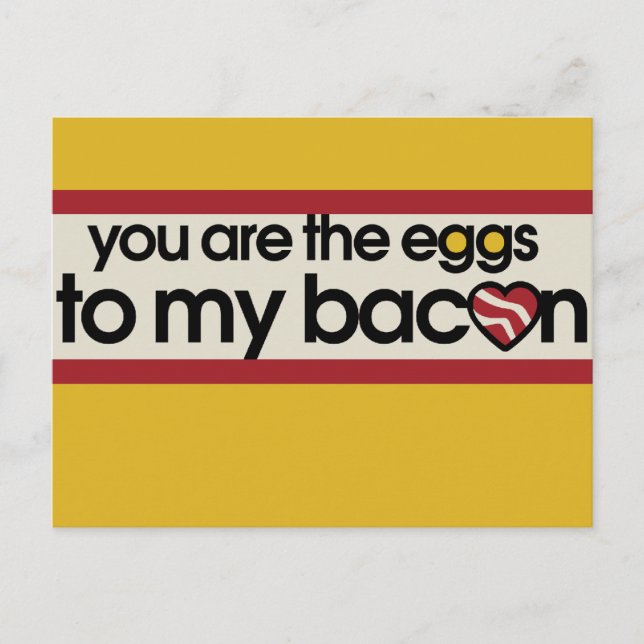 Du är äggen till min Bacon Vykort (Framsida)
