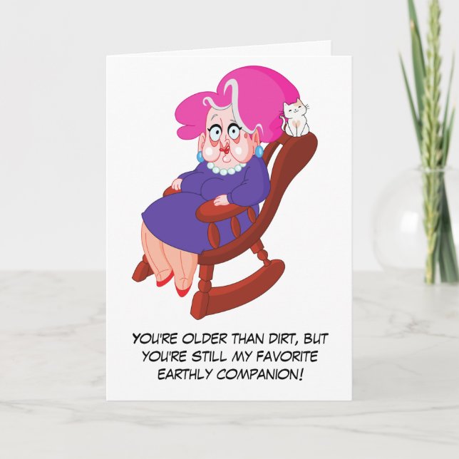 Du är äldre än smuts Alla hjärtans dag Helgkort (Framsida)