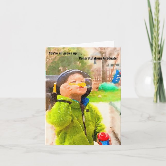 Du är alla Grown Up Boy Studenten Card Kort (Framsida)