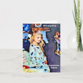 Du är alla Grown Up Girl Studenten Card Kort