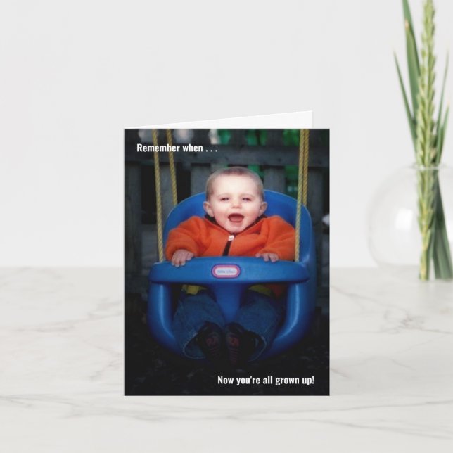 Du är alla Grown Up Personlig Photo Studenten Kort (Framsida)