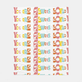 Du Är Alltid Älskad Mönster Fleecefilt