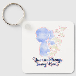 Du är alltid i mitt hjärta (Dubbla-sidig) Nyckelring
