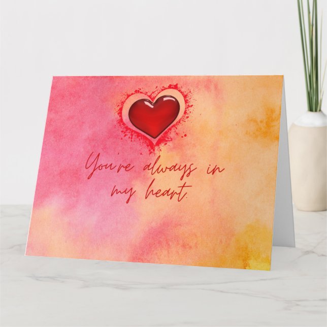 DU ÄR ALLTID I MITT HJÄRTA KORT (Framsida)