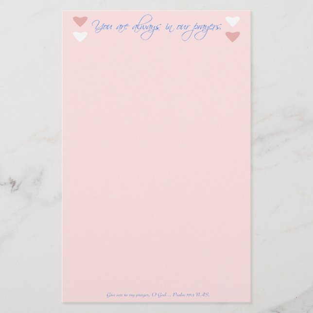 Du är alltid i vår bönbrevpapper brevpapper (Framsida)