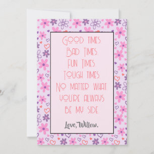 Du är alltid min side Valentine Julkort