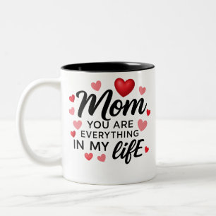 du är allting mamma Två-Tonad mugg