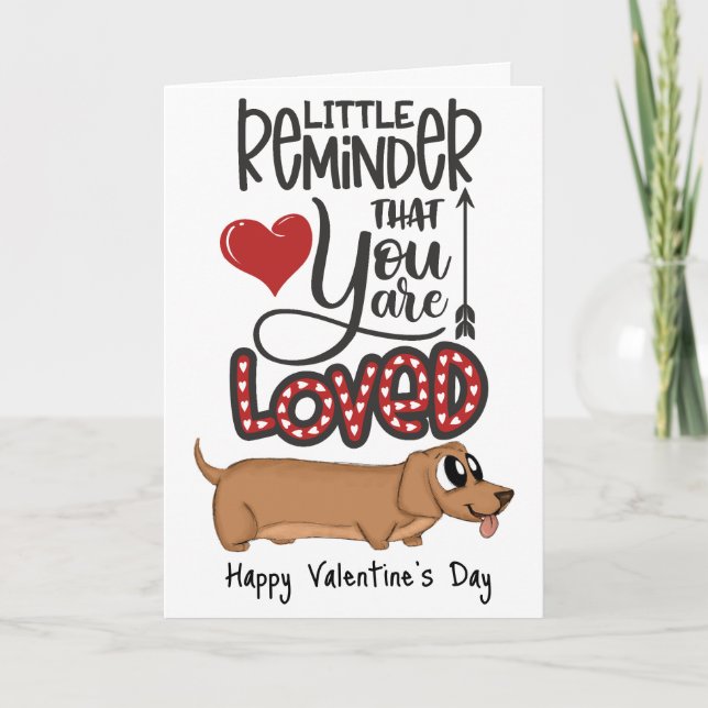 Du är älskad.. A Valentine från hund-kortet Helgkort (Framsida)