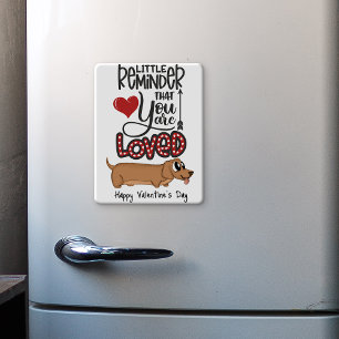 Du är älskad.. A Valentine från hund kylen Magnet