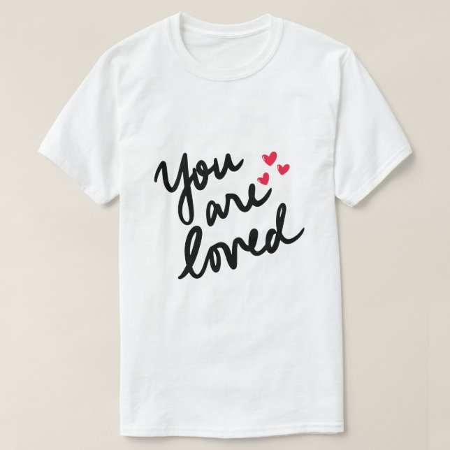 Du Är Älskad – Affirmation Typography T Shirt (Design framsida)