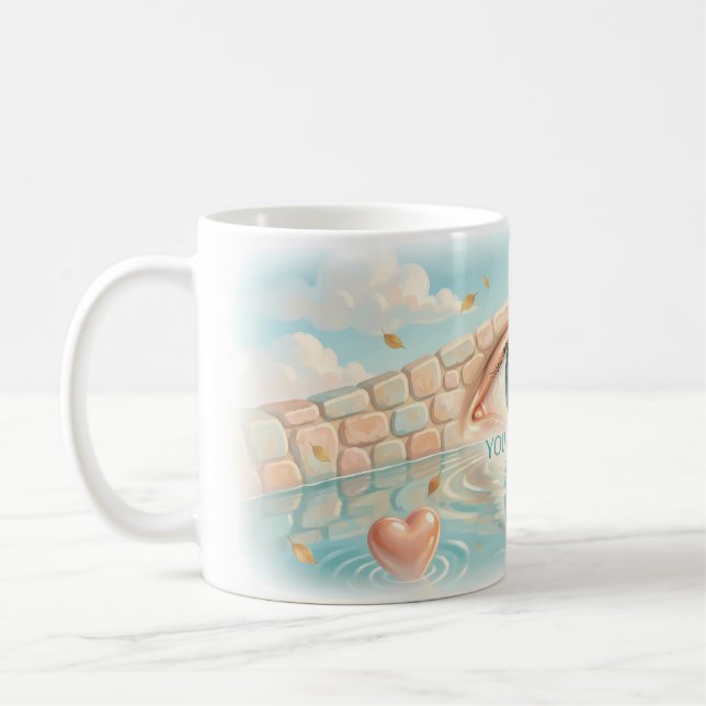 Du är älskad drömvision väggkonstaffisch kaffemugg (Vänster)