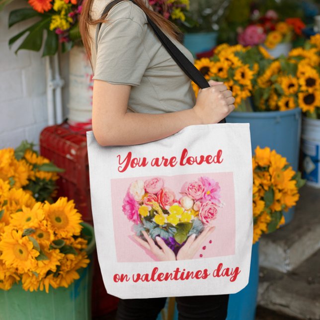 Du är älskad i valentines day till väskan tygkasse (Skapare uppladdad)