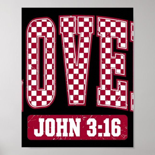 Du Är Älskad John 3_16 För Gud Älskade Världen Poster (Framsidan)