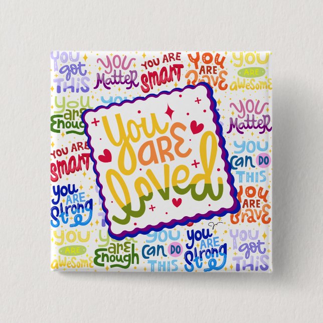 Du är älskad! Knapp (Framsida)