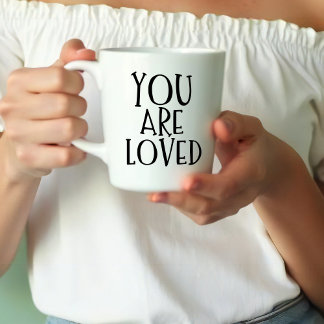 Du är älskad kopp, Inspirerande gåva Mugg