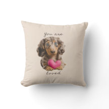 Du är älskad kudde – Bedårande dachshund-gåva