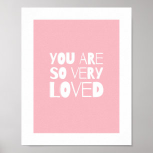 Du är älskad, modern murdekan ROSA Poster