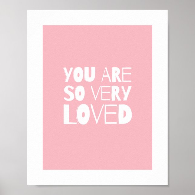 Du är älskad, modern murdekan | ROSA Poster (Framsidan)