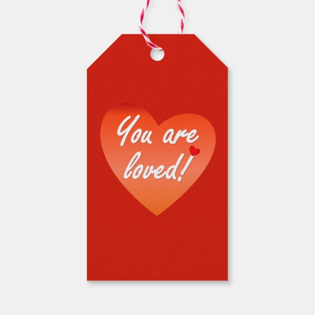 Du är älskad presentetikett (Baksidan)