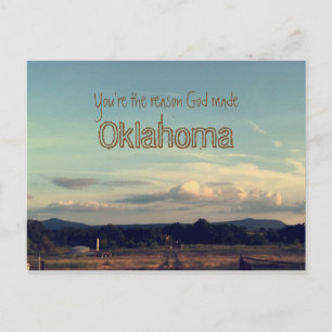 "Du är anledningen till att Gud gjorde Oklahoma" v Vykort