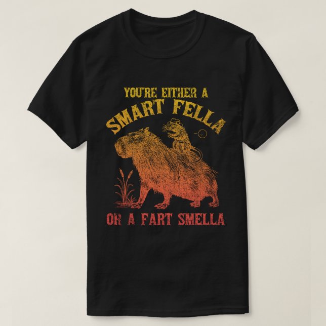 Du är antingen en smart kille eller en Fart Smella T Shirt (Design framsida)