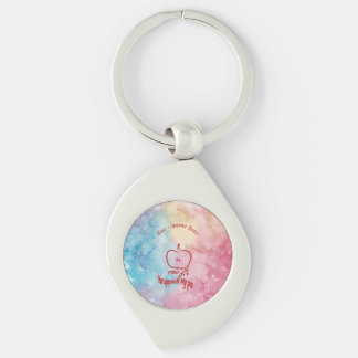 Du är äpplet i min paj swirl silverfärgad nyckelring