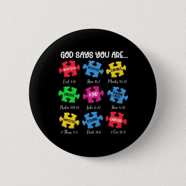 Du är Autism Awareness Puzzle Bible Verses Chris Knapp (Framsida)