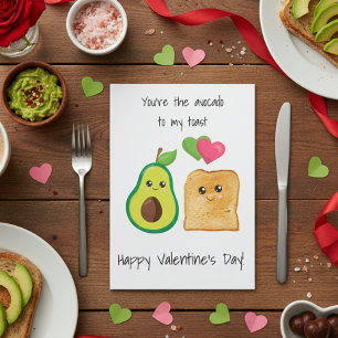 Du är Avocado på min toast Valentindag Kort