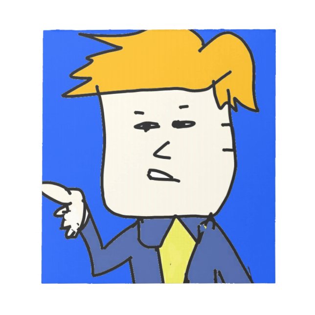 Du är avskedad tecknad pojke anteckningsblock (Framsida)