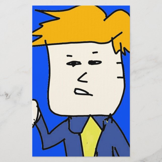 Du är avskedad tecknad pojke brevpapper (Framsida)