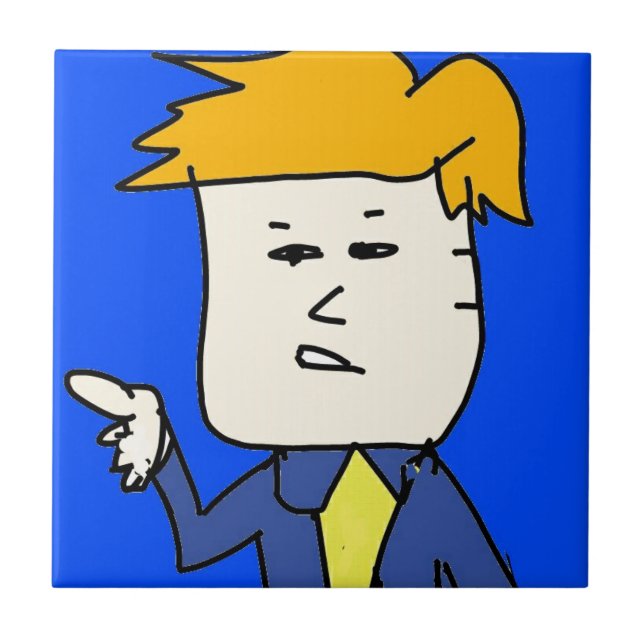 Du är avskedad tecknad pojke kakelplatta (Framsidan)