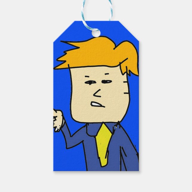 Du är avskedad tecknad pojke presentetikett (Framsidan)