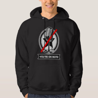 Du är avstummad  Du är på mute Vintage Retro Herr Hoodie