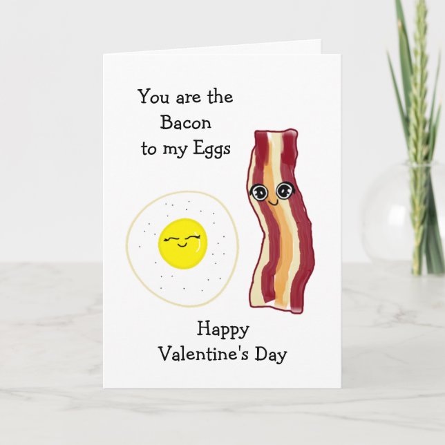 Du är Bacon på min ägghjärtans dag Kort (Framsida)
